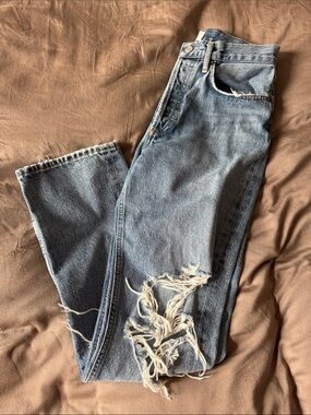 Agolde Lana Distressed Jeans in “Backdrop” Wash
